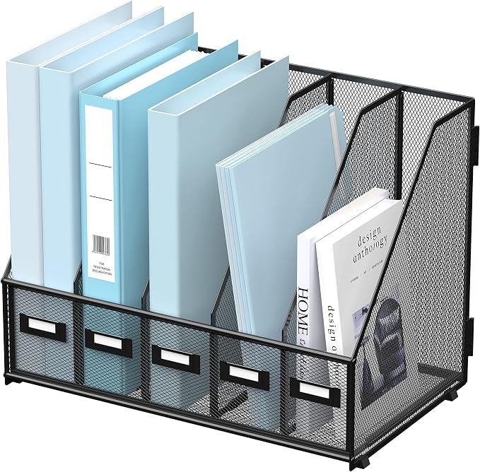 SUPEASY Desk Organizers Metal Desk Magazine File Holder by SUPEASY