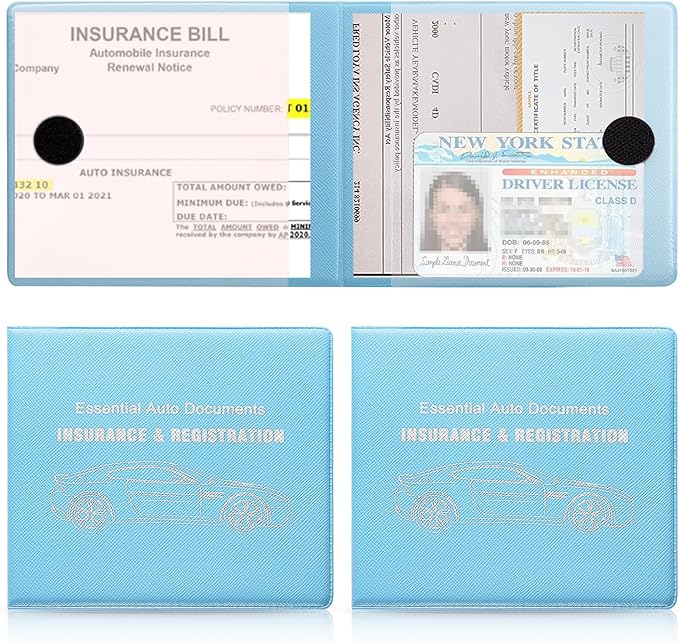 UYYE Car Registration and Insurance Card Holder, Vehicle Glove Box Car Organizer by UYYE