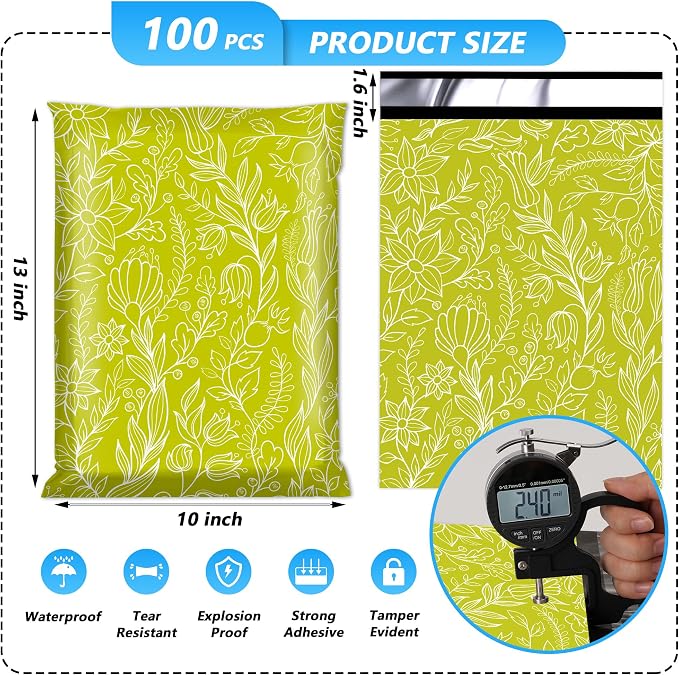 Poly Mailer 10x13 Inch 100 Pcs, Waterproof and Tear-Resistant Shipping Bags - Image 2