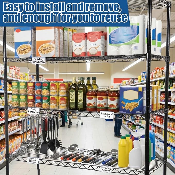 Kathfly 50 Pack Wire Shelf Label Holders Shelf Cable Tags - Image 7