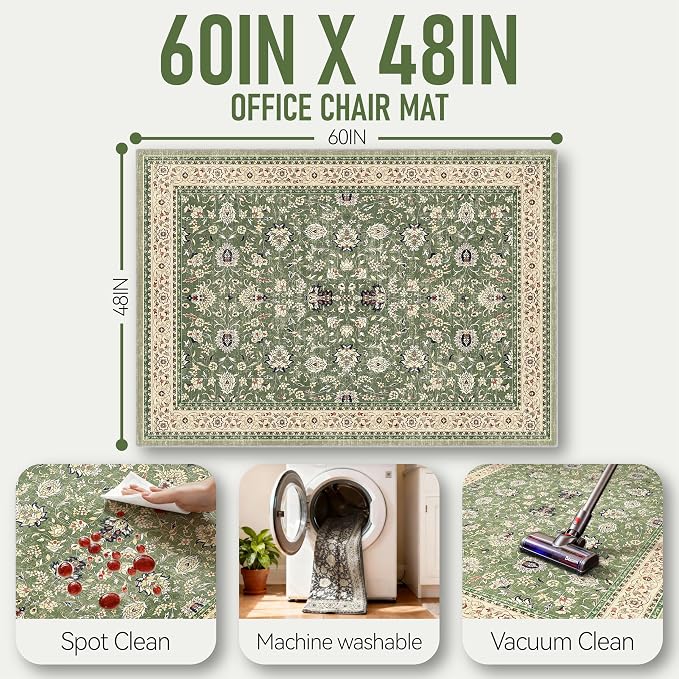 48"x60" Office Chair Mat for Hardwood, Under Desk Chair Mat for Home Office - Image 3