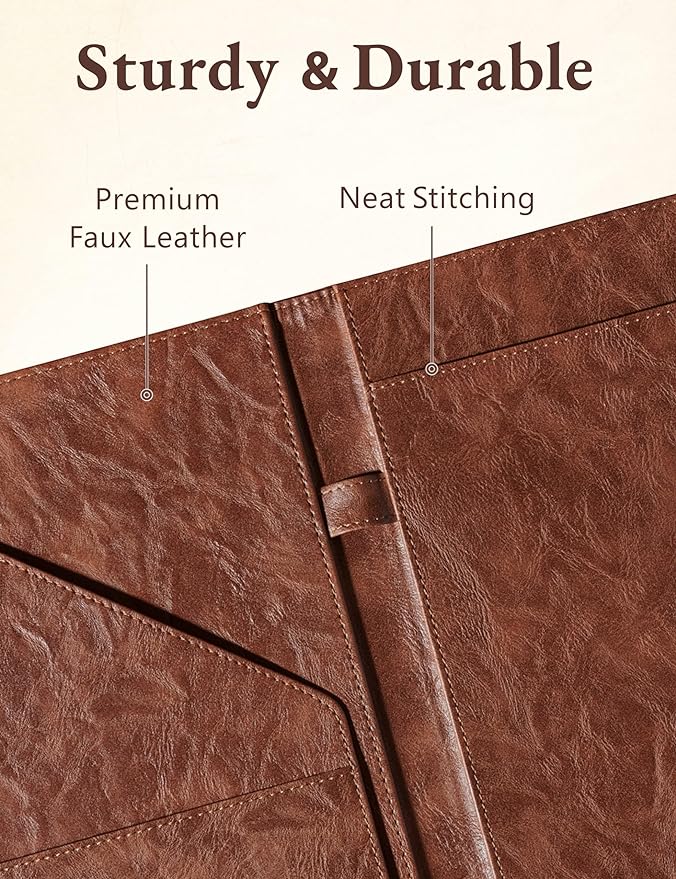 Mymazn Padfolio, Portfolio Folder, Legal Pad Holder, Resume Folder | Faux - Image 5