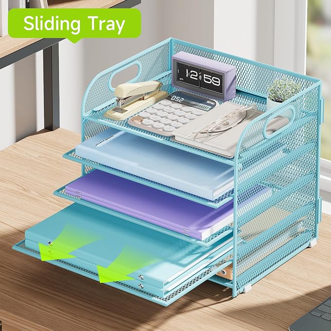 Cawukege 2 Pack 5 Tier Paper Organizer, Letter Tray - Image 3