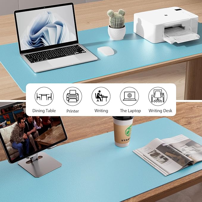 Aothia Large PU Leather Desk Pad Protector – Non-Slip Mouse Pad & Writing Mat - Image 5