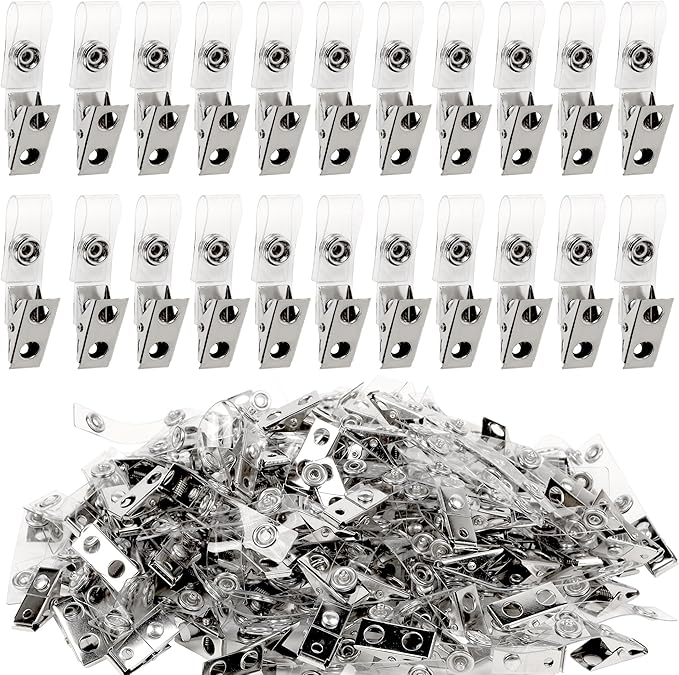 Happy Trees 150pc Metal Badge Clips by HappyTrees
