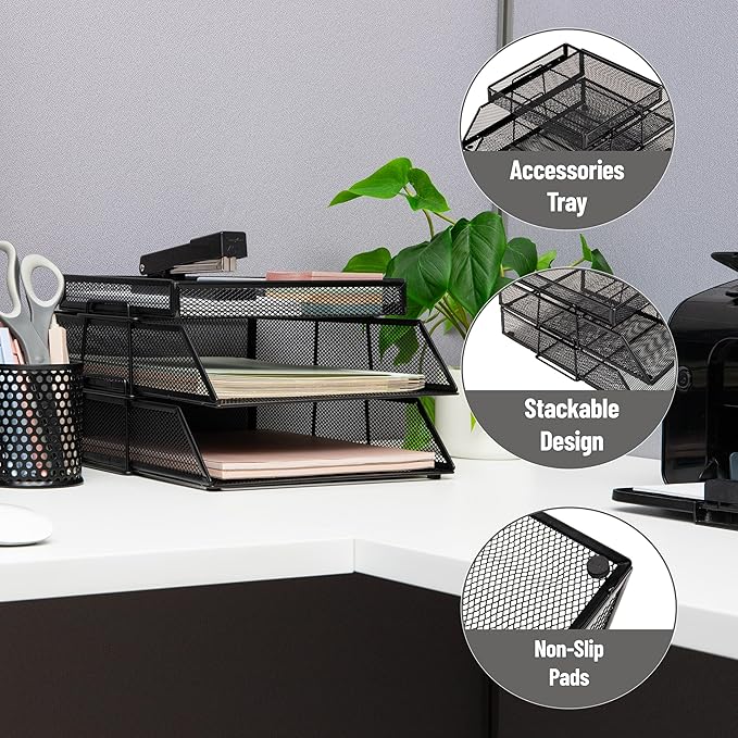 Mind Reader 2 Tier Paper Tray - Image 4