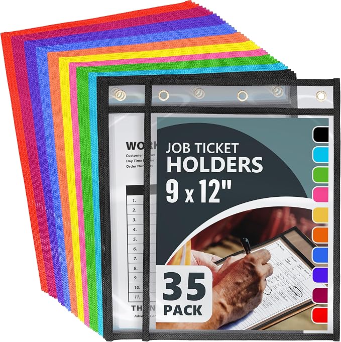 35 Pack Job Ticket Holders 9x12 inch by Juzari