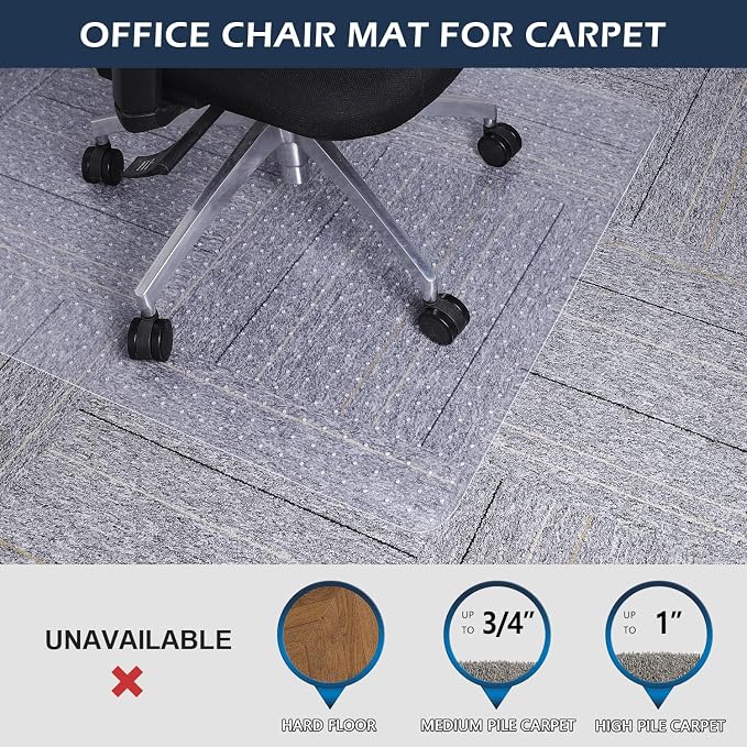 SALLOUS Clear Chair Mat for Carpet, Gaming Chair Mat - Image 5