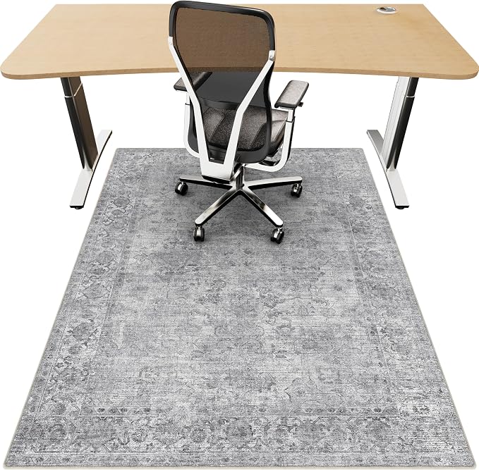 Office Chair Mat for Hardwood Floor, Non-Slip Desk Rug, Under Desk Mat for by Unknown
