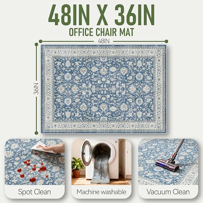 36"x48" Office Chair Mat for Hardwood, Under Desk Chair Mat for Home Office - Image 3