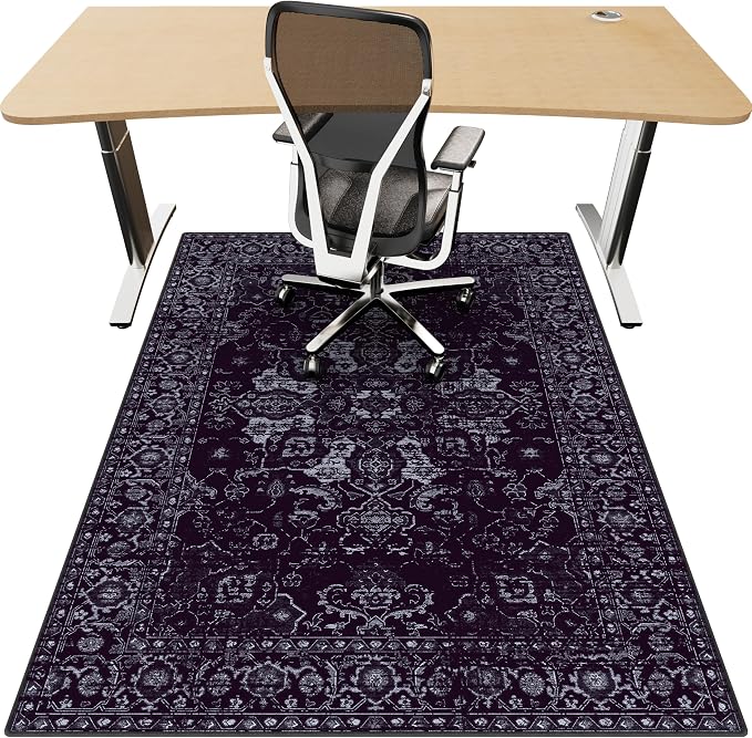 Office Chair Mat for Hardwood Floor, Anti-Slip Under Desk Mat Rug for Rolling by Unknown