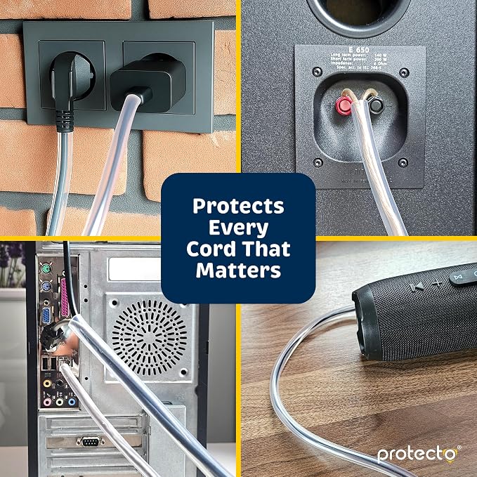PROTECTO 2-Pack Heavy Duty Cord Protectors from Pets No Chew Solution, 7ft Easy - Image 5