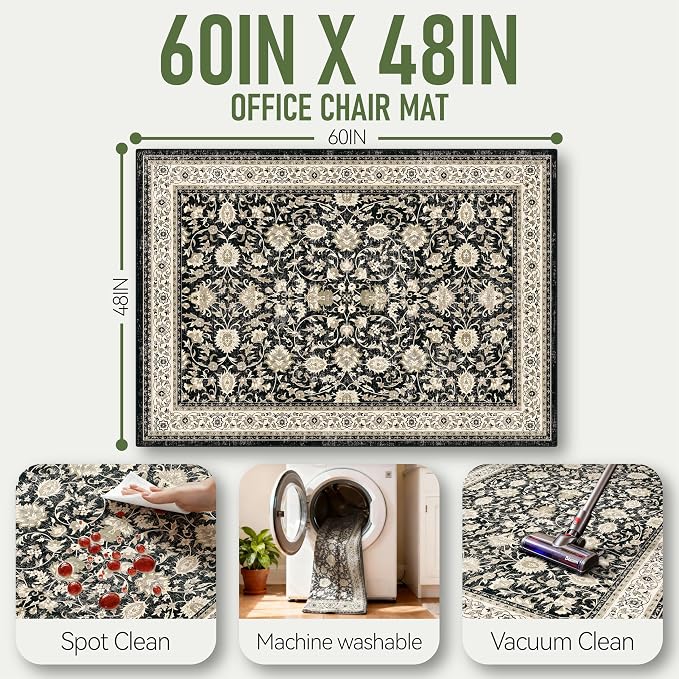 48"x60" Office Chair Mat for Hardwood, Under Desk Chair Mat for Home Office - Image 2