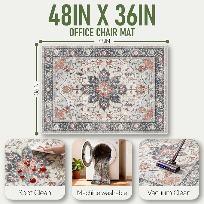 36"x48" Office Chair Mat for Hardwood, Under Desk Chair Mat for Home Office - Image 3