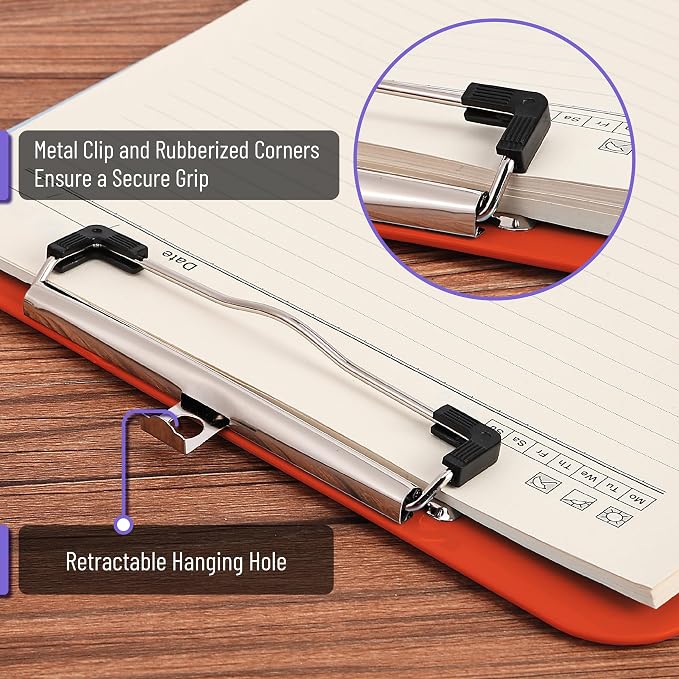 Mr. Pen- Plastic Clipboard, 12.5" x 9", 2 Pack, Clipboard Plastic | Low-Profile - Image 3
