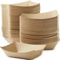 Eco Friendly USA-Made 3lb Food Holder Trays 150 Pk. Compostable Kraft Paper by FoodRestaurantSupplies