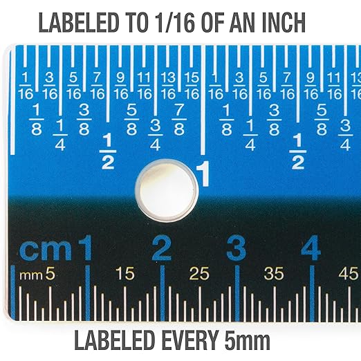 Victor Easy Read Stainless Steel Ruler, Standard/Metric - Image 3