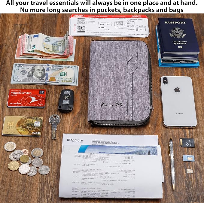 Valante Premium Family Travel Document Organizer Capacious RFID Passport Holder - Image 2