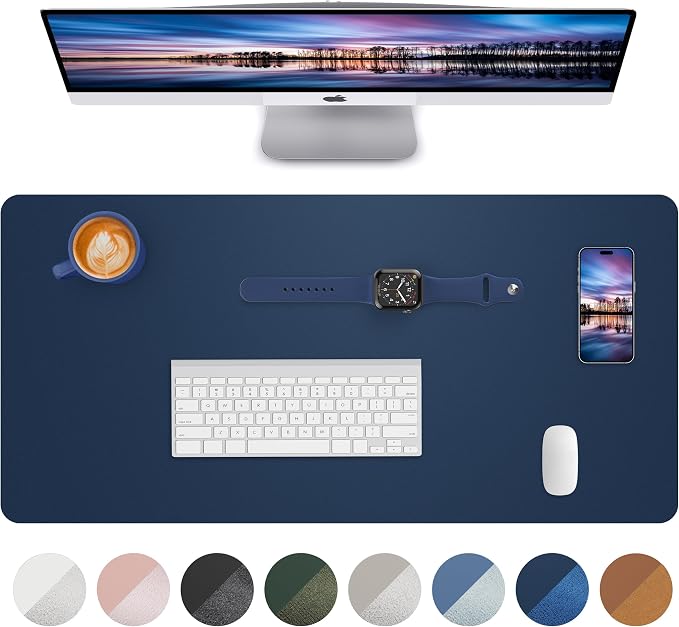 Non-Slip Desk Pad, Mouse Pad, Waterproof PU Leather Desk Protector, Ultra Thin by AFIING