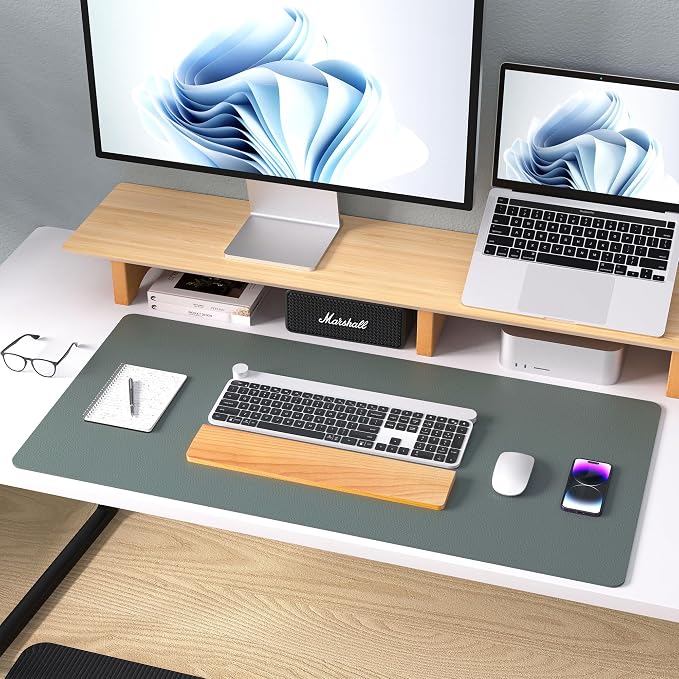 Aothia Leather Desk Pad Protector, Office Desk Mat, Large Mouse Pad, Non-Slip - Image 8