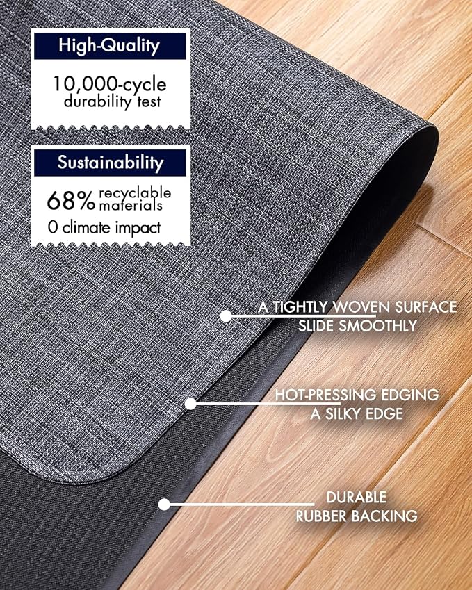 Baroyal Office Chair Mat for Hardwood Floor Under Desk Computer Rolling Chair - Image 4