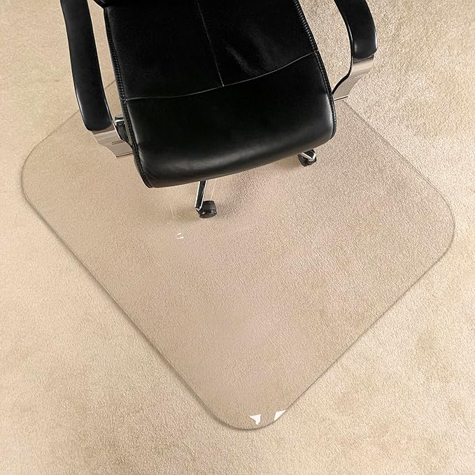 Crystal Clear 1/5" Thick 59" x 47" Heavy Duty Hard Chair Mat, Can be Used on - Image 3