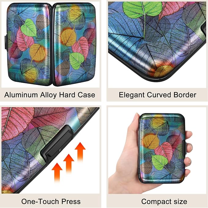 ELFISH Mini RFID Aluminum Wallet Credit Cards Holder Business Card Case Metal - Image 3