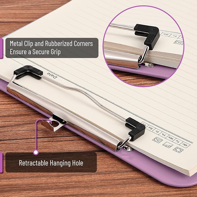 Mr. Pen- Plastic Clipboard, 12.5" x 9", 2 Pack | Lavender Mist Clipboard Plastic - Image 3