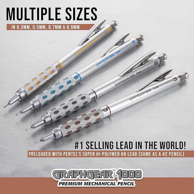 Pentel GraphGear 1000 Mechanical Pencil, Point Size, 1 Each - Image 5