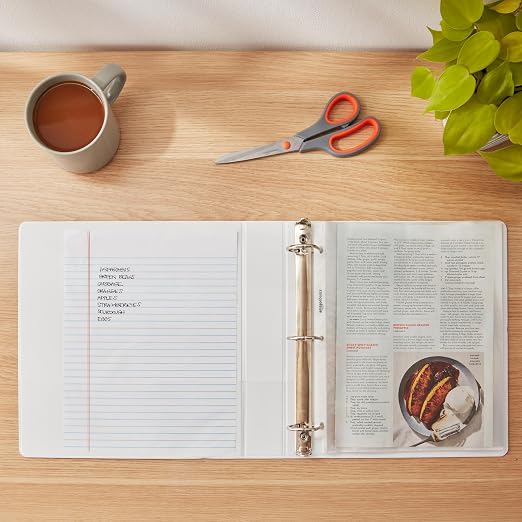 Amazon Basics 3 Ring Binder, 1 Inch D-Ring, Pockets - Image 9