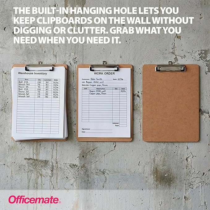 Officemate Recycled Wood Clipboard, Letter Size, Low Profile Clip, 9 x 12.5 - Image 6