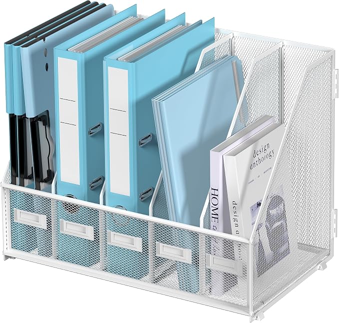 SUPEASY Desk Organizers Metal Desk Magazine File Holder by SUPEASY