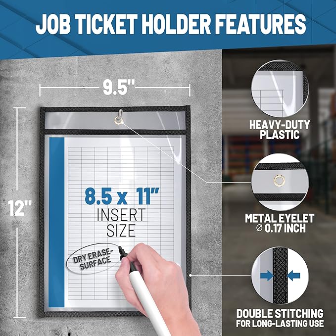 10 Pack Job Ticket Holders 8.5x11 - Image 2