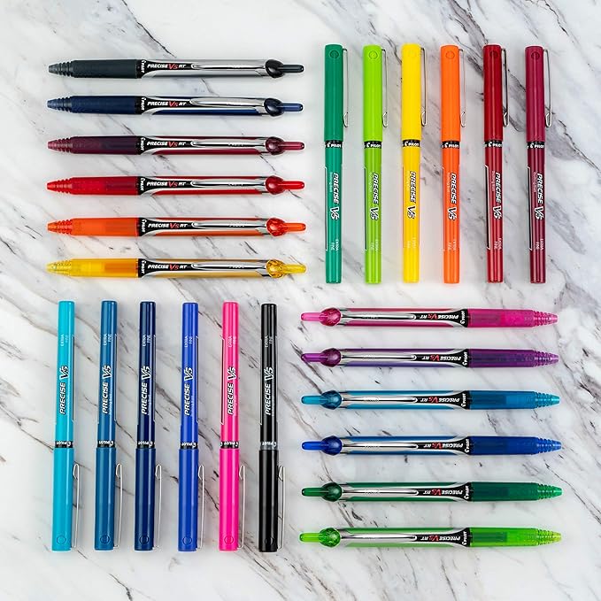 Pilot Precise V5 RT Refillable & Retractable Rolling Ball Pens, Extra Fine - Image 4
