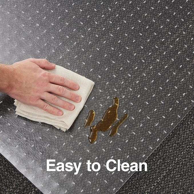 Staples Office Chair Mat, Flat-Pile Carpets, 60 x 46 Inch, Smooth Glide - Image 4