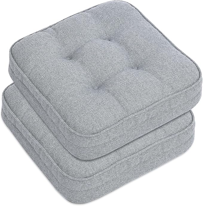 GOFORIT Chair Cushions Set of 2, Tufted Shredded Memory Foam Chair Pads by Unknown