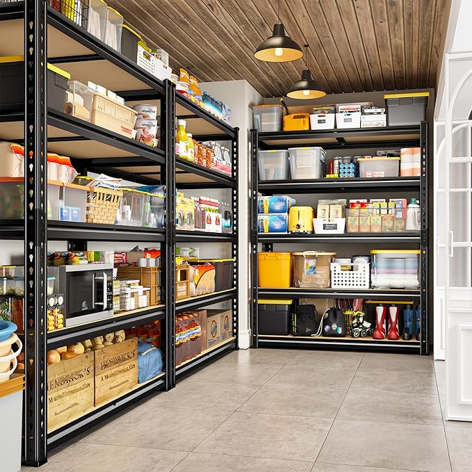 REIBII 5 Tier Garage Shelving for Pantry, Adjustable Storage Shelves | 35.5" W - Image 2