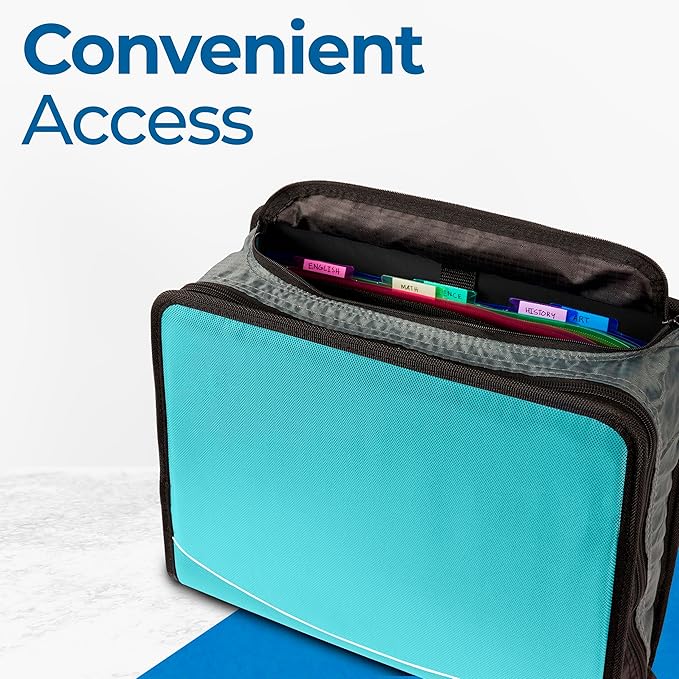 Case-it Mighty Zip Tab School Zipper Binder | 3-Inch O-Rings, 600-Sheet Capacity - Image 6