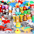 URSKYTOUS 64Pcs Animal Erasers Bulk Cute Desk Pets Kids Puzzle Erasers Take by URSKYTOUS
