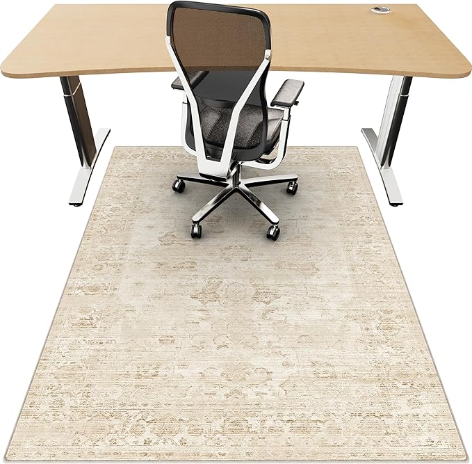Office Chair Mat for Hardwood Floor, Anti-Slip Under Desk Mat Rug for Rolling by Unknown