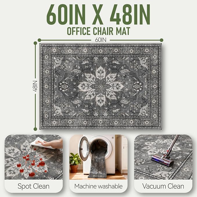 48"x60" Office Chair Mat for Hardwood, Under Desk Chair Mat for Home Office - Image 5
