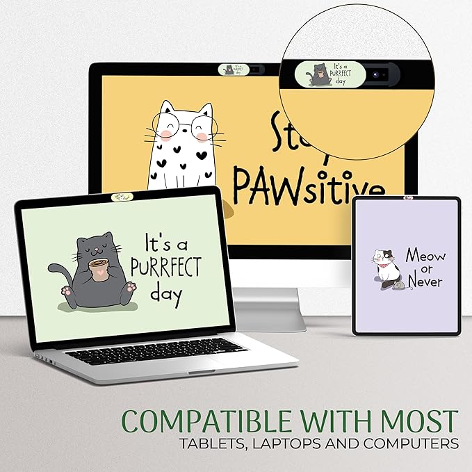 MESMOS Webcam Cover Slide, Cat Lovers Gifts - Image 2