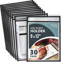 30 Pack Job Ticket Holders 9x12 Heavy Duty by Juzari
