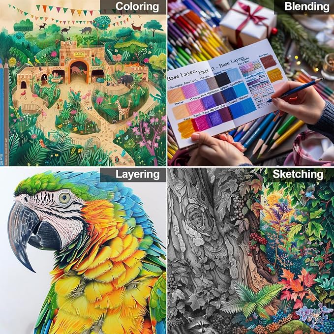 Yagol Colored Pencils for Adult Coloring Books, 72 Color Pencil Set, Soft Core - Image 4
