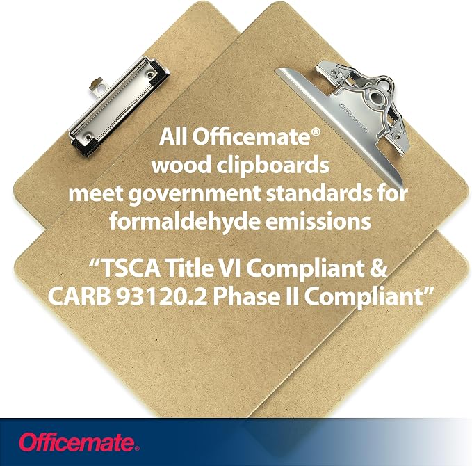 Officemate Recycled Wood Clipboard, 6 Inch Clip, 1 Pack Clipboard, Letter Size - Image 7