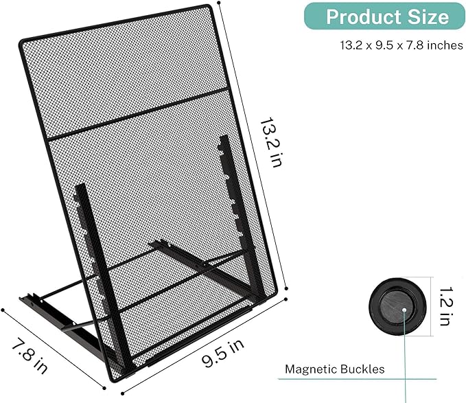 MaxGear Desktop Document Holder, Foldable Copy Holder Stand - Image 6