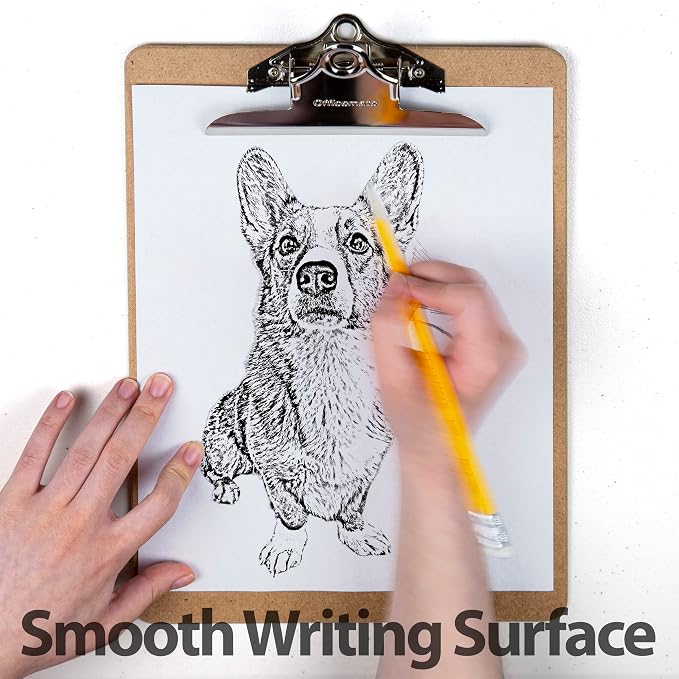 Officemate Recycled Wood Clipboard, 6 Inch Clip, 1 Pack Clipboard, Letter Size - Image 3