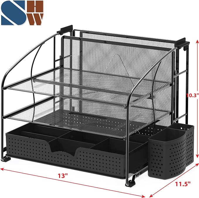 Simple Houseware 3-Tier Desk Organizer - Image 3