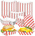 120 Pack 2Lb Paper Food Boat Trays Disposable Paper Boats Containers, Checkered by MotBach
