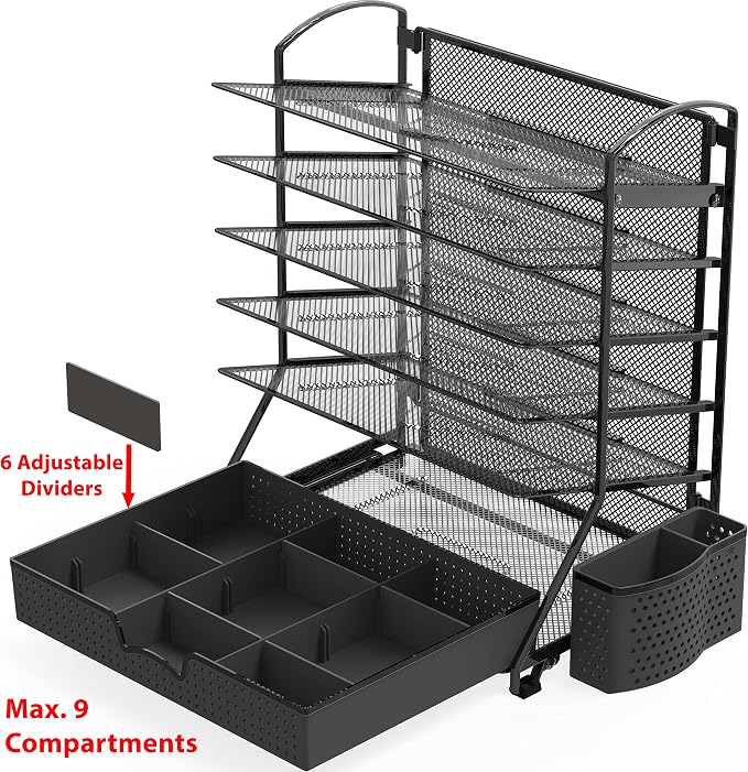 Simple Houseware 6-Tier Desk Document File Tray Organizer - Image 3